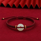 Song Yne Jade Peace Buckle Abundance Braided Bracelet