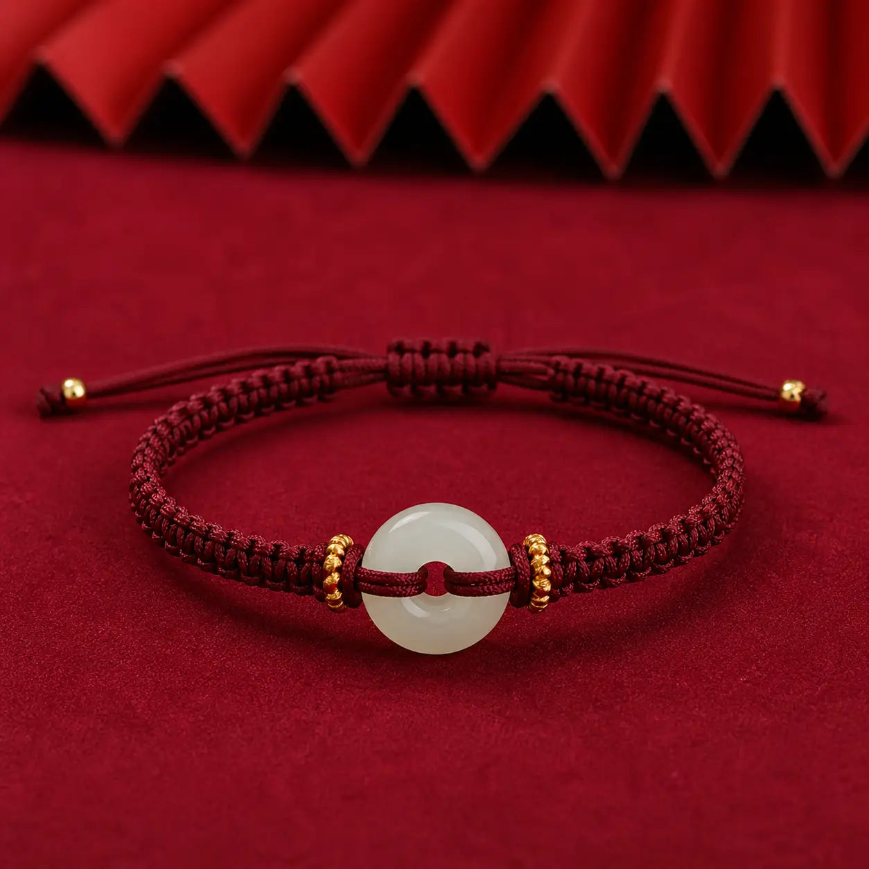 Song Yne Jade Peace Buckle Abundance Braided Bracelet