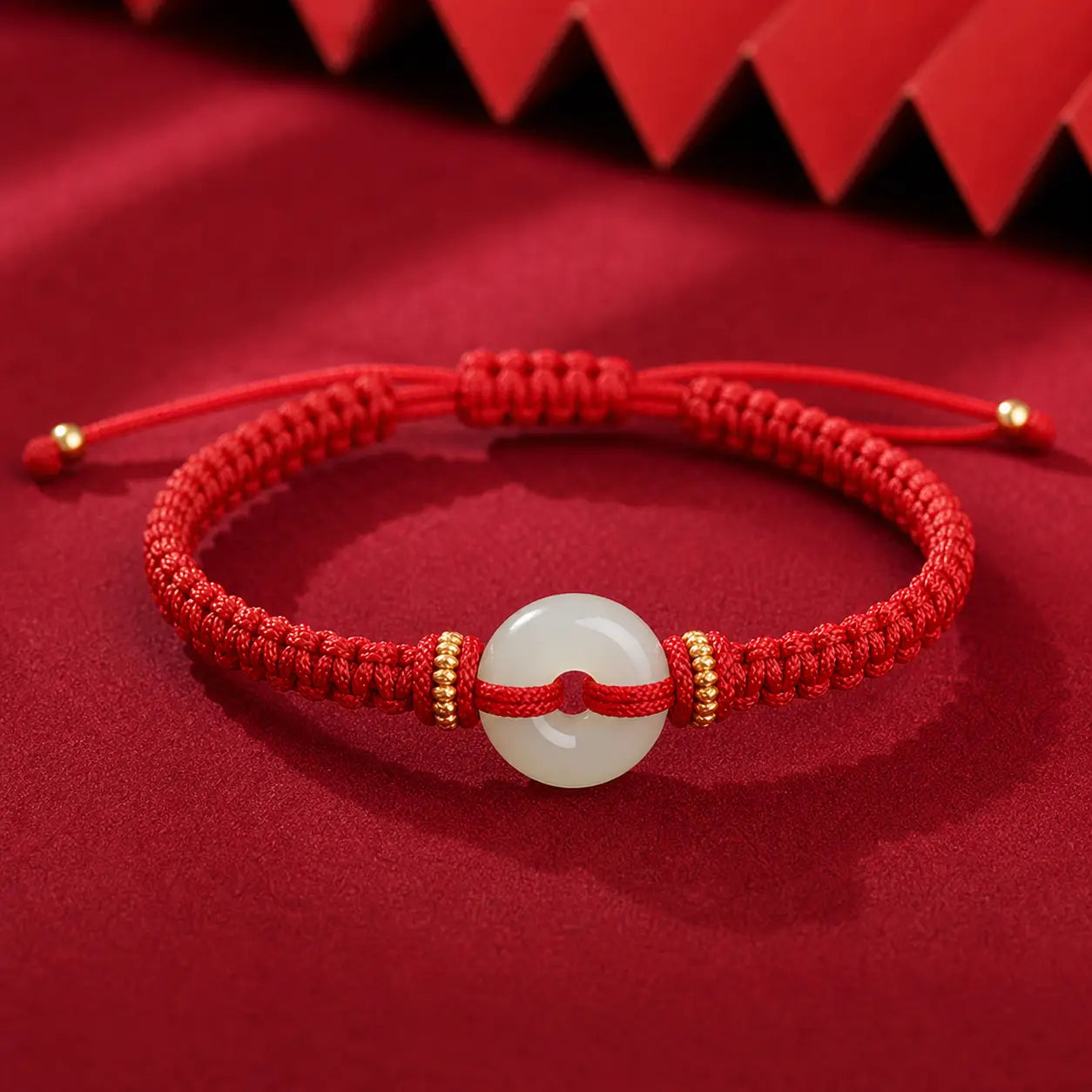 Song Yne Jade Peace Buckle Abundance Braided Bracelet