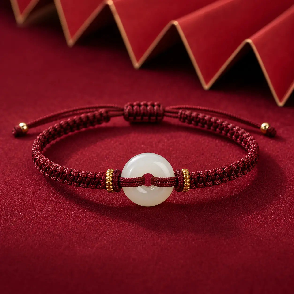 Song Yne Jade Peace Buckle Abundance Braided Bracelet