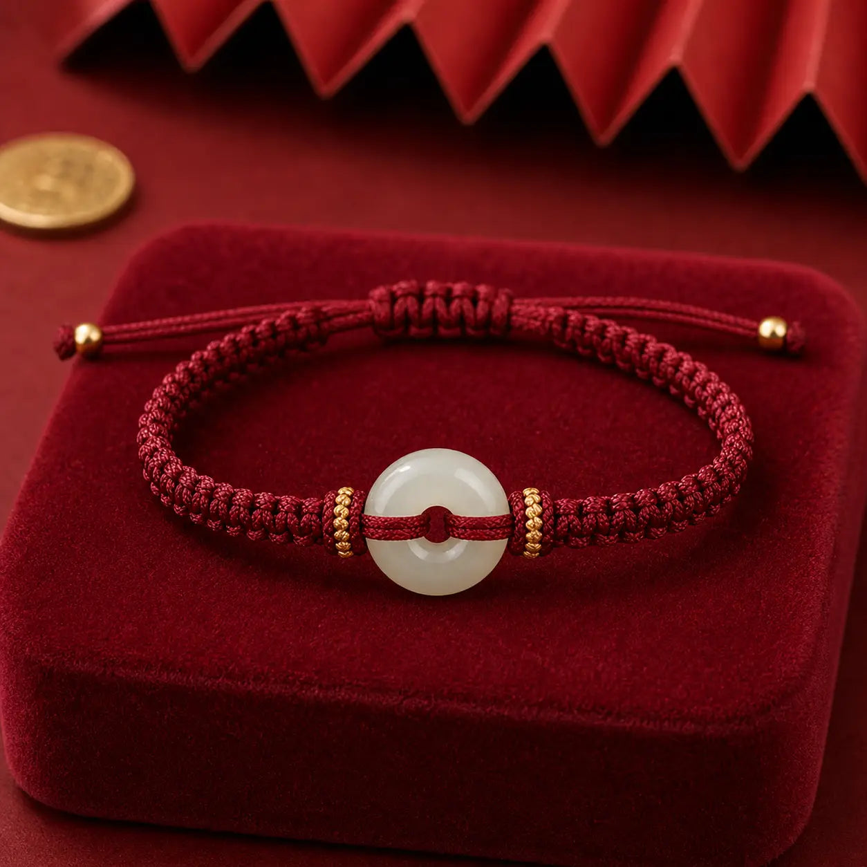 Song Yne Jade Peace Buckle Abundance Braided Bracelet