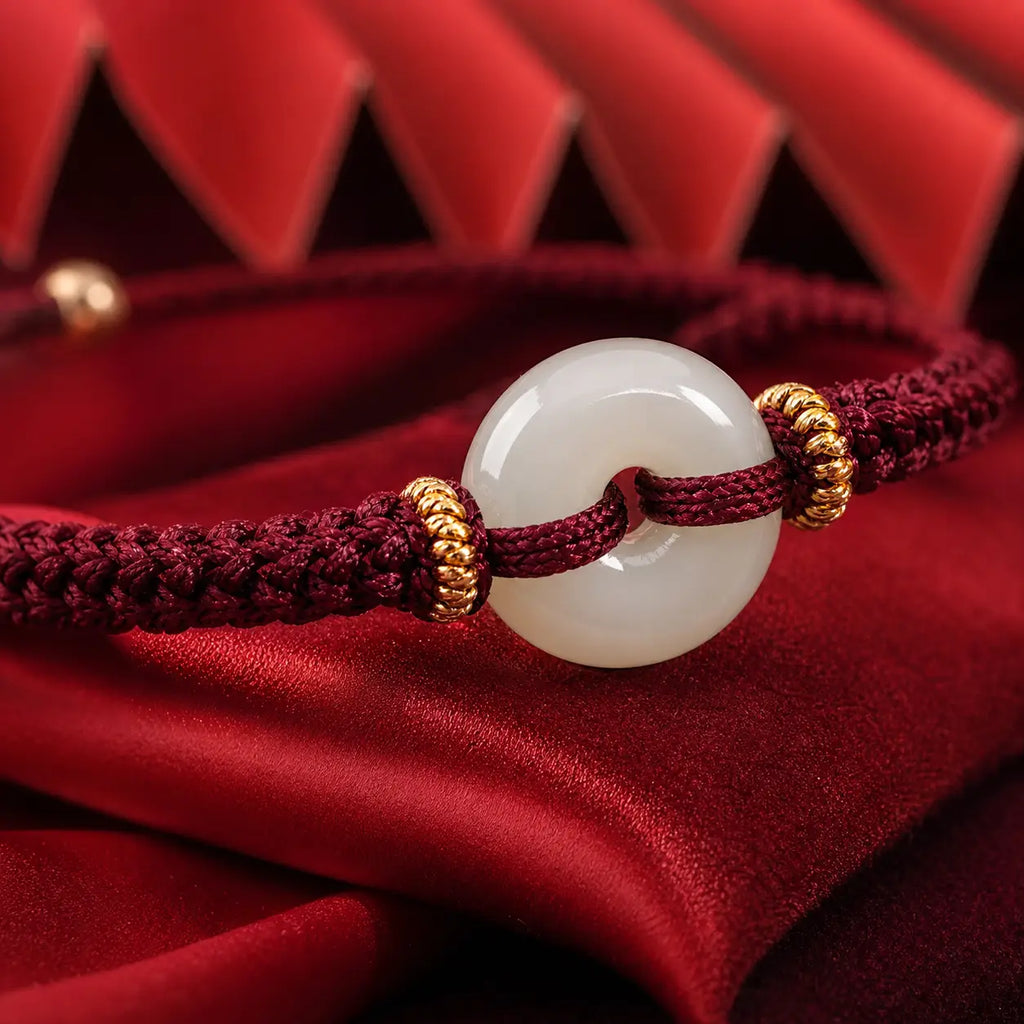 Song Yne Jade Peace Buckle Abundance Braided Bracelet