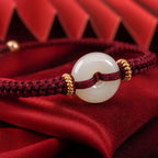 Song Yne Jade Peace Buckle Abundance Braided Bracelet