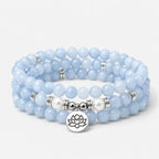 Song Yne 108 Aquamarine Mala Calming & Healing Bracelet
