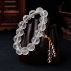 Song Yne White Crystal Black Onyx Om Mani Padme Hum Meditation Bracelet