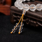Song Yne White Crystal Black Onyx Om Mani Padme Hum Meditation Bracelet