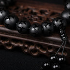 Song Yne White Crystal Black Onyx Om Mani Padme Hum Meditation Bracelet