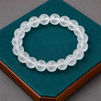 Song Yne White Crystal Black Onyx Om Mani Padme Hum Meditation Bracelet