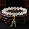 Song Yne White Crystal Black Onyx Om Mani Padme Hum Meditation Bracelet