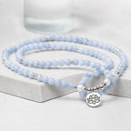 Song Yne 108 Aquamarine Mala Calming & Healing Bracelet