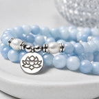 Song Yne 108 Aquamarine Mala Calming & Healing Bracelet
