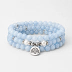 Song Yne 108 Aquamarine Mala Calming & Healing Bracelet