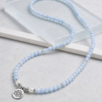 Song Yne 108 Aquamarine Mala Calming & Healing Bracelet