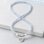 Song Yne 108 Aquamarine Mala Calming & Healing Bracelet