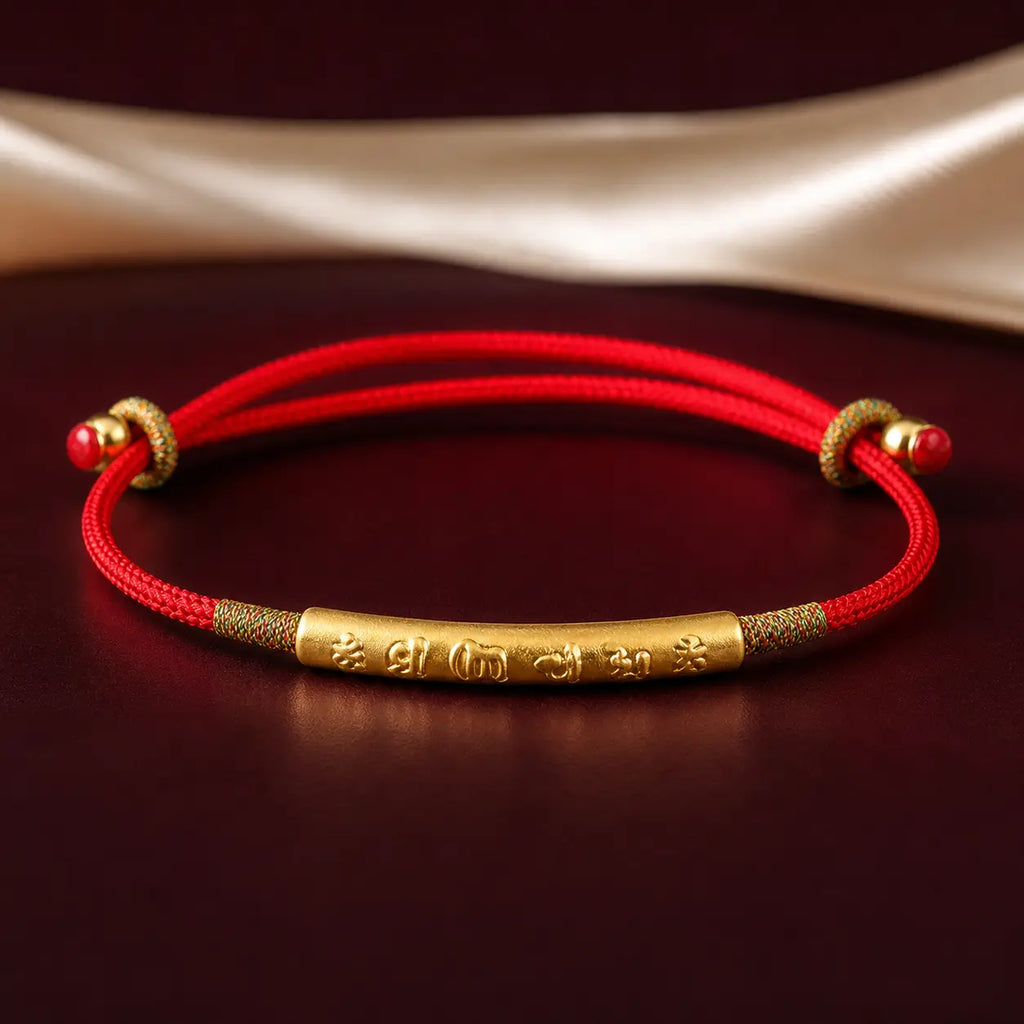 Song Yne Tibetan Om Mani Padme Hum Lucky Red String Bracelet