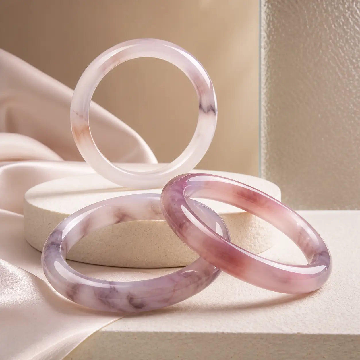 Song Yne Purple Jade Happiness & Protection Bangle