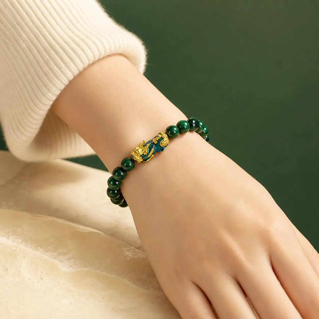 Song Yne Feng Shui Pixiu Jade Wealth & Protection Bracelet