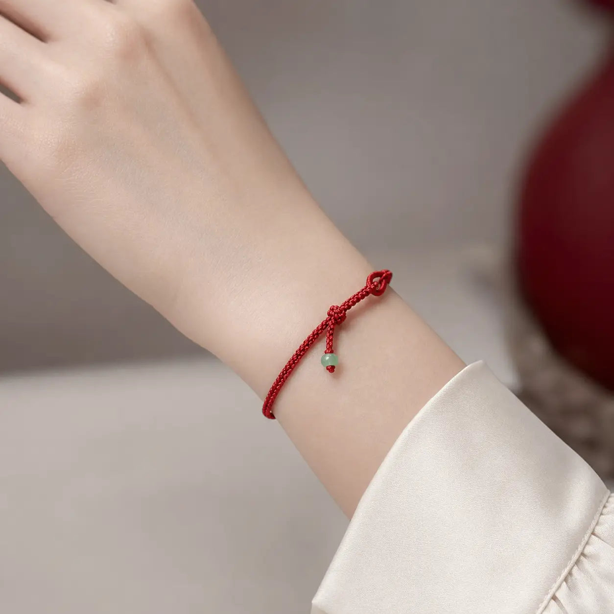 Song Yne Red String Jade Protection & Connection Bracelet