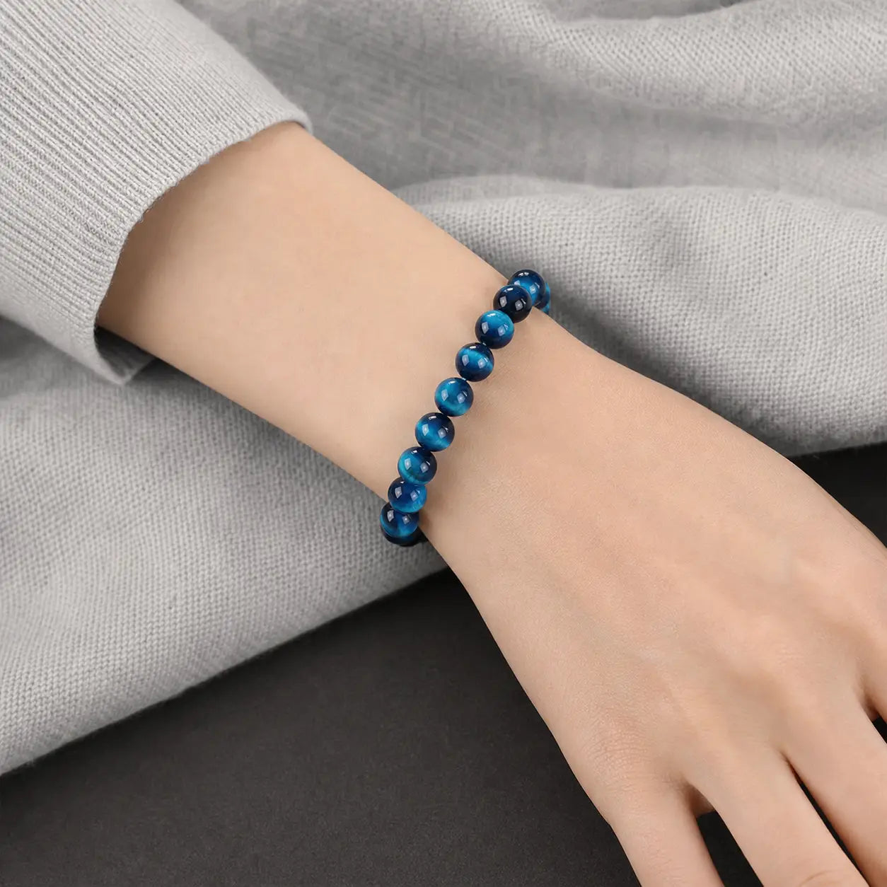 Song Yne Blue Tiger Eye Protection & Calm Bracelet