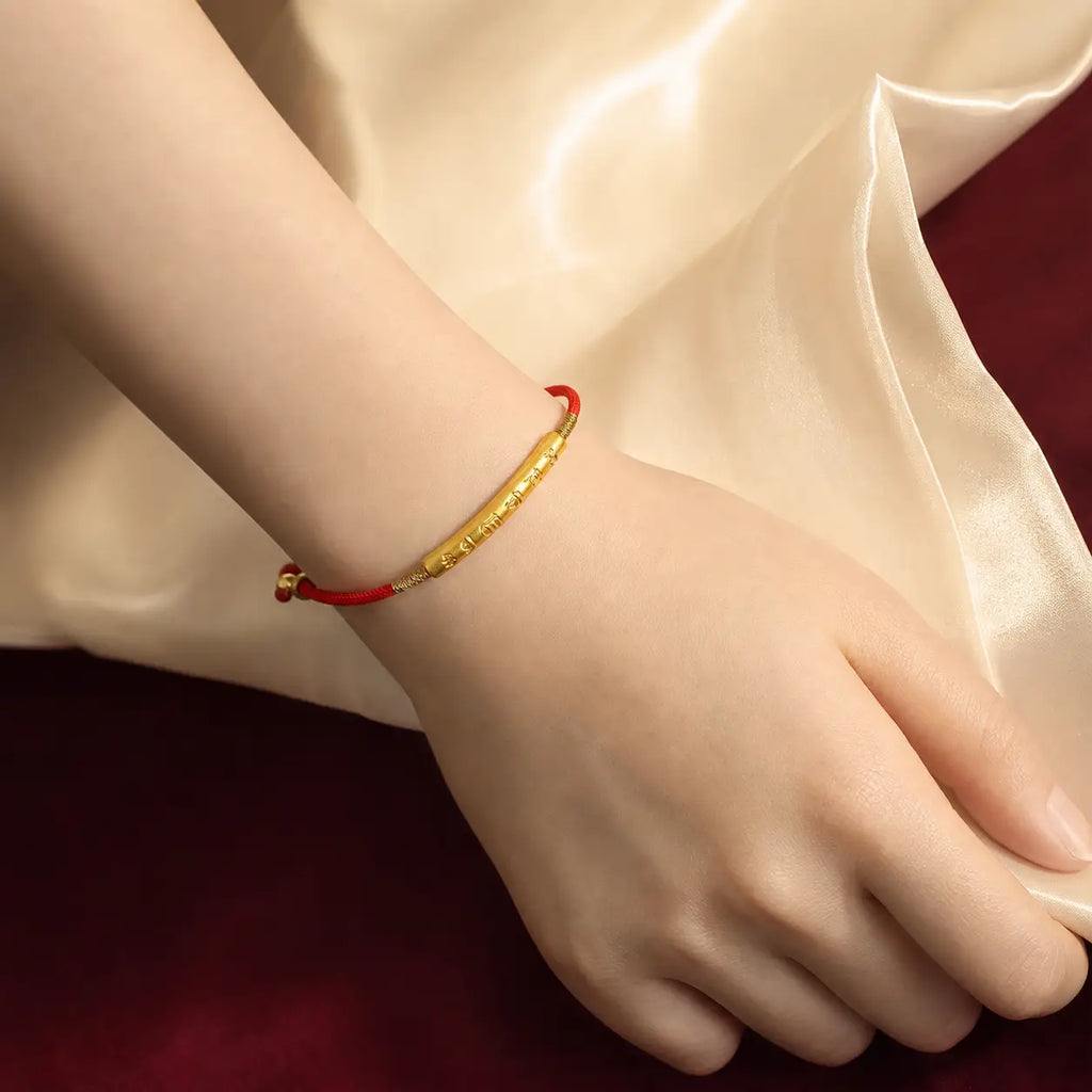 Song Yne Tibetan Om Mani Padme Hum Lucky Red String Bracelet