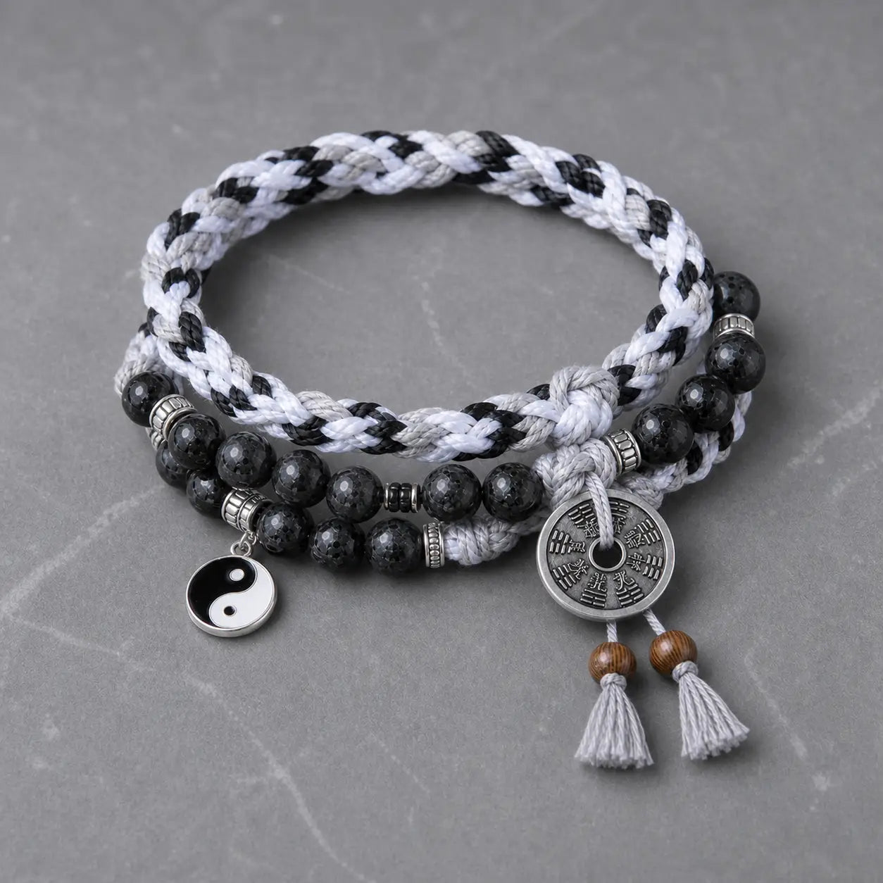 Song Yne Mountain Ghost Coin Yin Yang Protection & Strength Bracelet