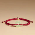 Song Yne Hetian Jade Peace Buckle Fu Luck Bracelet