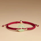 Song Yne Hetian Jade Peace Buckle Fu Luck Bracelet