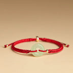 Song Yne Hetian Jade Peace Buckle Fu Luck Bracelet