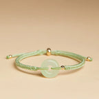 Song Yne Hetian Jade Peace Buckle Fu Luck Bracelet