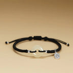 Song Yne Hetian Jade Peace Buckle Fu Luck Bracelet