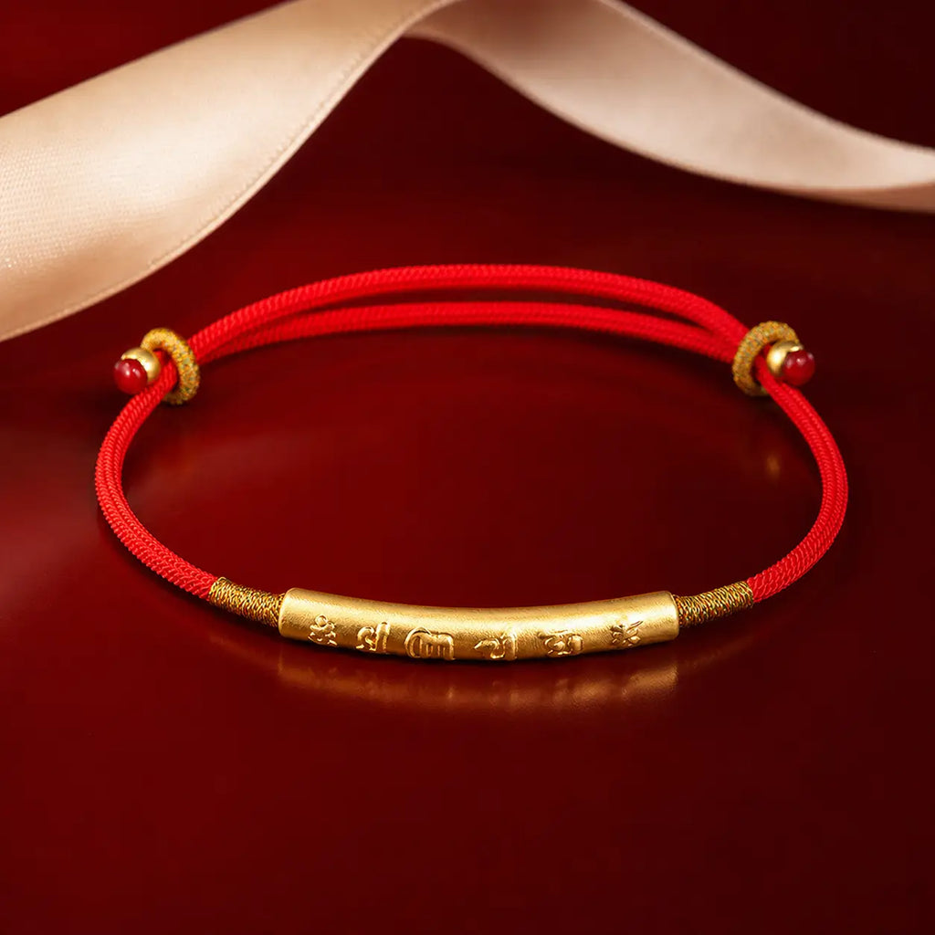 Song Yne Tibetan Om Mani Padme Hum Lucky Red String Bracelet